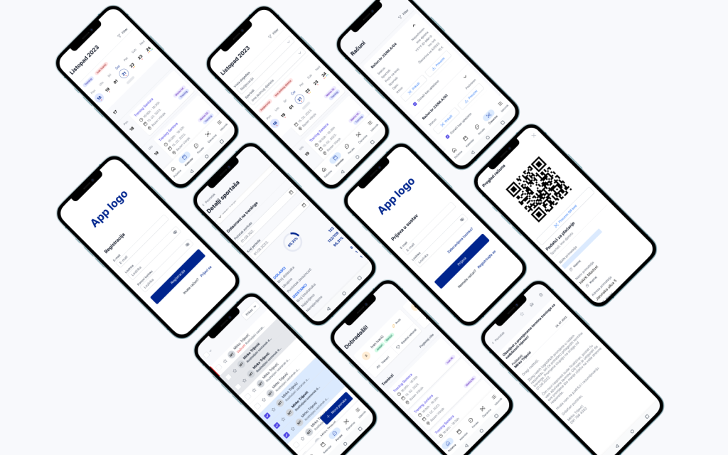 Mobile app mockup