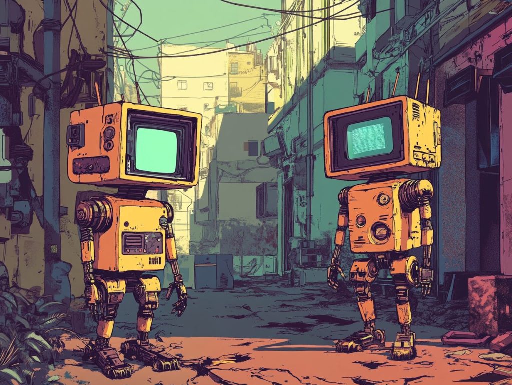 Syprog buddies (A.K.A watsonx assistants) talking in the street