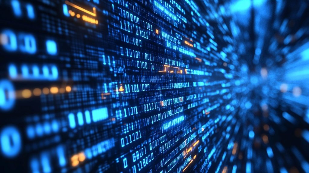 Blue code that is running smoothly