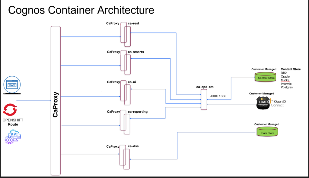Cognos container architecture image
