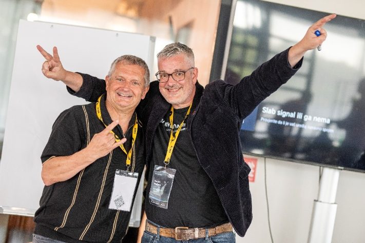 Henri Kuiper and Mark Wilson in mighty mainframe conference